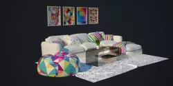 Sofa Room table design rom 3d models  3D model