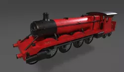 Steam Train Low-poly  3D model