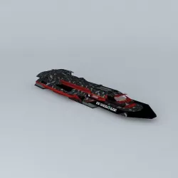 STSF Invincible Su27 Space Frigate Class Free 3D model