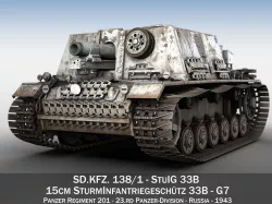 StuIG 33B - Self-propelled heavy Infantry Gun - G7 3D model