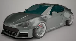 Subaru BRZ RocketBunny Low-poly  3D model