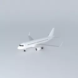 Template Airbus A319 100 Sharklets v.2 Free 3D model