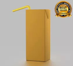 Tetra pak juice pack 3D model