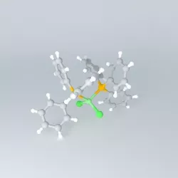 tetrahedral dichlorobis triphenylphosphine nickel Free 3D model