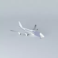 The True Blank Boeing 747 Free 3D model