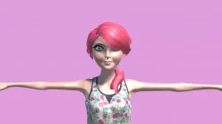 Toon Girl 3D model