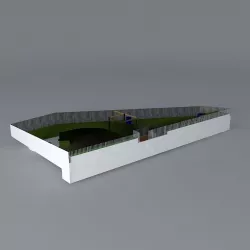 Town garden on a slight slope Free 3D model
