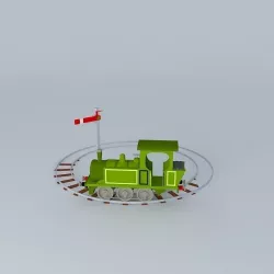 Toy train Free 3D model