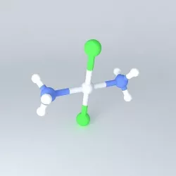 Trans diamminedichloroplatinum Free 3D model