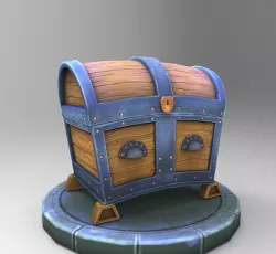 Treasure box Low-poly  3D model