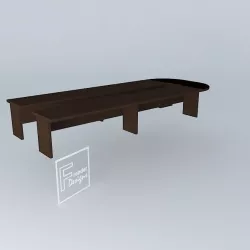 U-SHAPE MEETING TABLE-5000x2000x750mmH Free 3D model