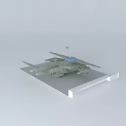UN task force alpha UAV command unit  Peacemaker MK II landed Free 3D model