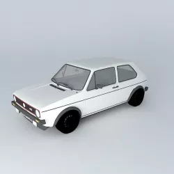 Volkswagen Golf Mk1 GTI Typ 17 1975 Free 3D model
