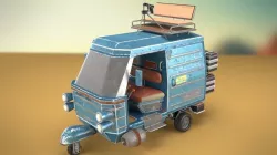Wasteland Scooter - Stylized Post-Apokalyptic Vehicle 3D model