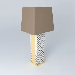 West Elm Chevron Deco Table Lamp Free 3D model