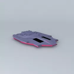 XB441 Hussar Space battleship classe Free 3D model