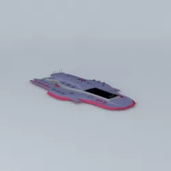 XB442 Cuirassier Space battleship classe Free 3D model