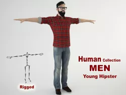 Young Hipster  3D model