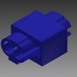 18-14 inline splice blue solderless terminal Free 3D model