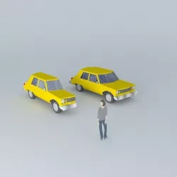 70s car 3 Free 3D model