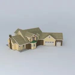 angled House Free 3D model