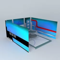 ANT1 News  New Studio 2012 Free 3D model