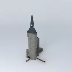 Astronomy tower and prison Free 3D model
