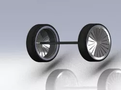 Axle pivot between tires Free 3D model
