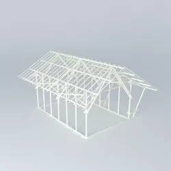 Bamboo house Free 3D model