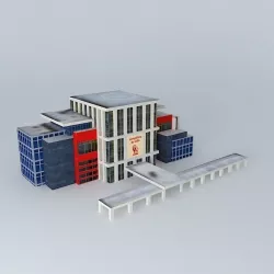 Banco Leon  Santo Domingo Rep Dominican Free 3D model