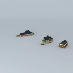 Baptist church from north horn Free 3D model
