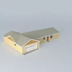 Basic modular house Free 3D model