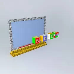 BBC 1 Retro Logo Ident Free 3D model