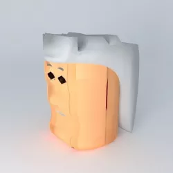 boneco cartonn head cartoon Free 3D model