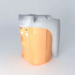 boneco cartonn head cartoon Free 3D model
