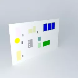 CAD Diagram Solar Back Up Power Source Free 3D model