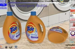 CATIA Skills Showcase - Tide Detergent Bottle Free 3D model