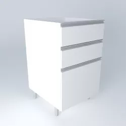 Counter with drawer and two drawers Free 3D model