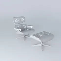 Eames Lounge chair %26 ottoman Free 3D model