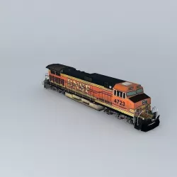 Eco Rail Dash 9 Dummy! Weathered Free 3D model