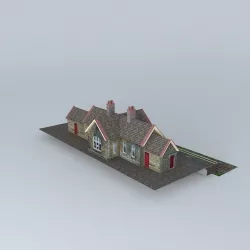 Eco Rail Poddley Dale Station No 1 Dummy! Old Steam Days Free 3D model