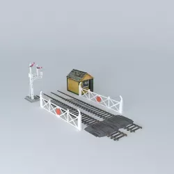 Eco Rail Track Crossings Old Steam Days Free 3D model