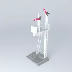 Eco Rail Track Signals Old Steam Days Free 3D model