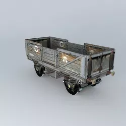 Eco Rail Track Wagon Dummy Old Steam Days Free 3D model
