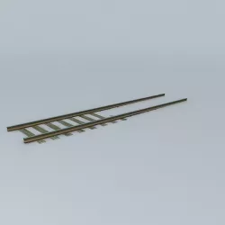 Eco Rail USA Track Old Steam Days Free 3D model