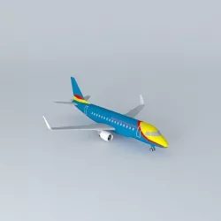Embraer Erj 170 Royal Airways with interior FOR SALE Free 3D model