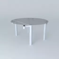 EXTENDABLE ROUND GLASS TABLE - PERCY RAMOS Free 3D model
