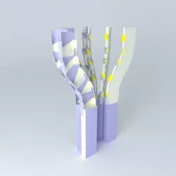 Flex C Column Facade Curve Free 3D model