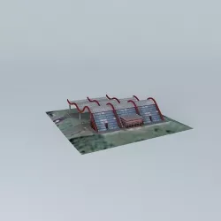 Gas station Dejtonka Novi Beograd Free 3D model