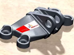 GE jet engine bracket V2 1 Free 3D model